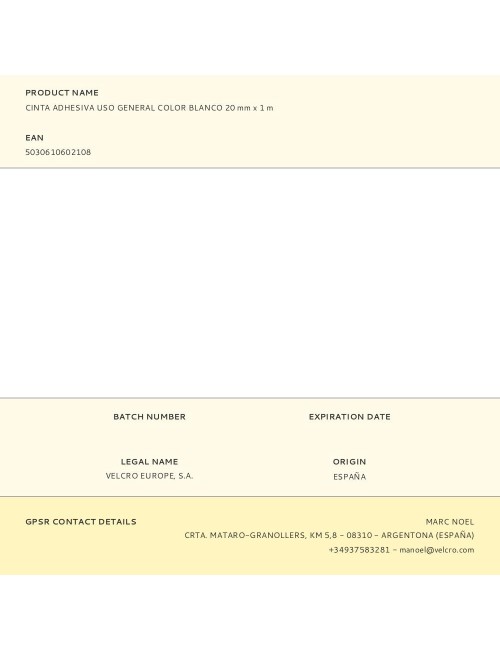 Cinta adhesiva uso general blanco 20 mm x 1 m