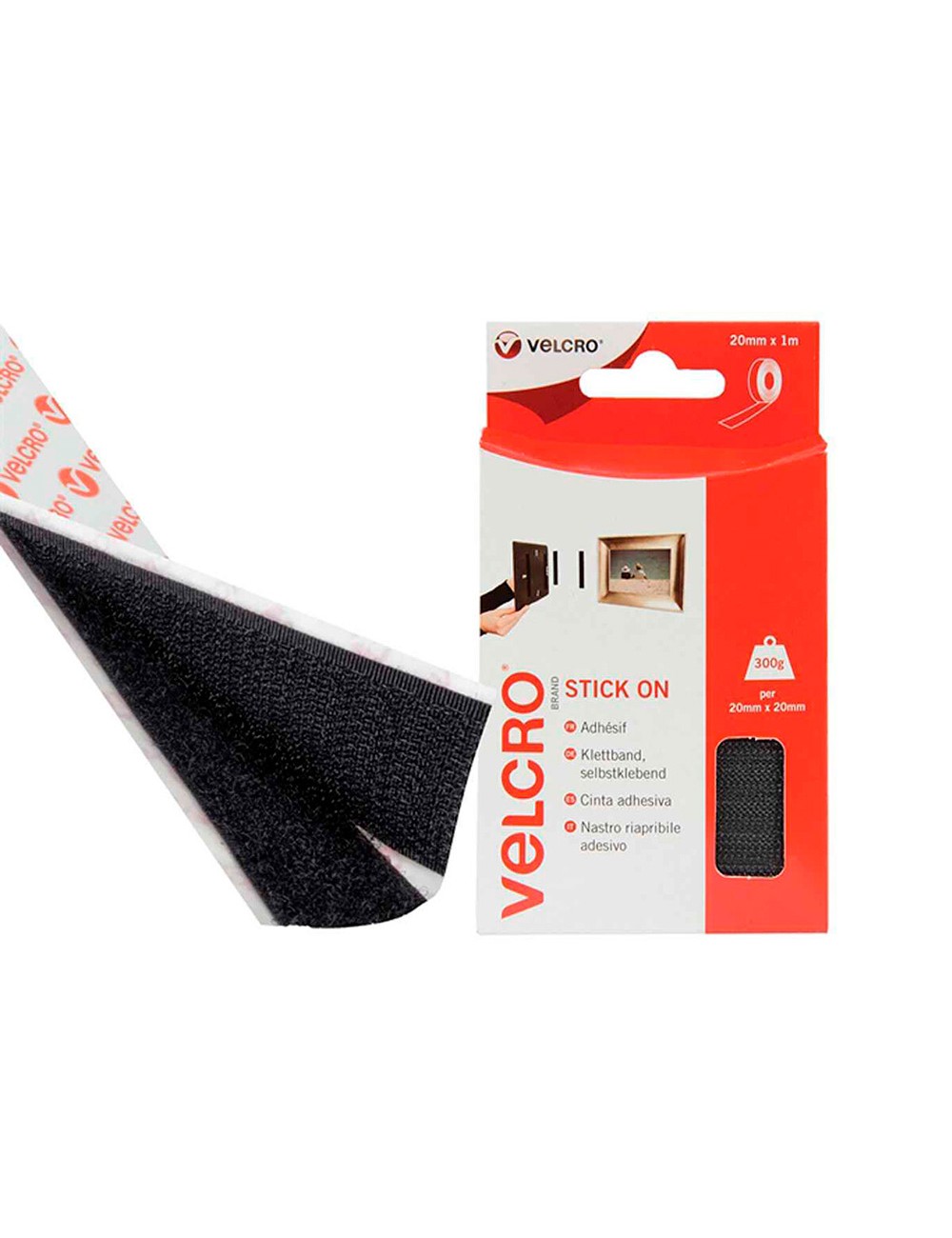 Cinta adhesiva uso general negro 20 mm x 1 m