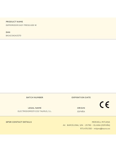 Exprimidor easy press 600 w