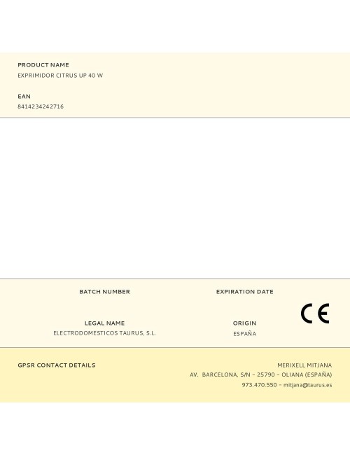 Exprimidor citrus up 40 w