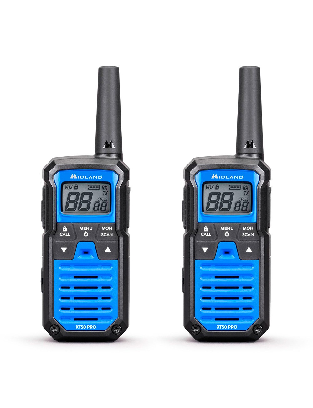 Walkietalkies xt-50 pro c1464, 16 canales pmr446, azules