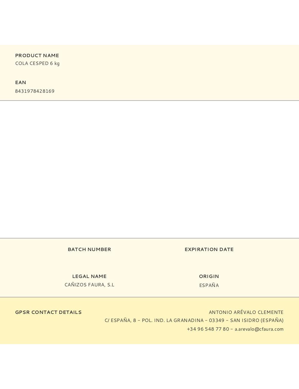 Cola especial para césped artificial bote 6 kg