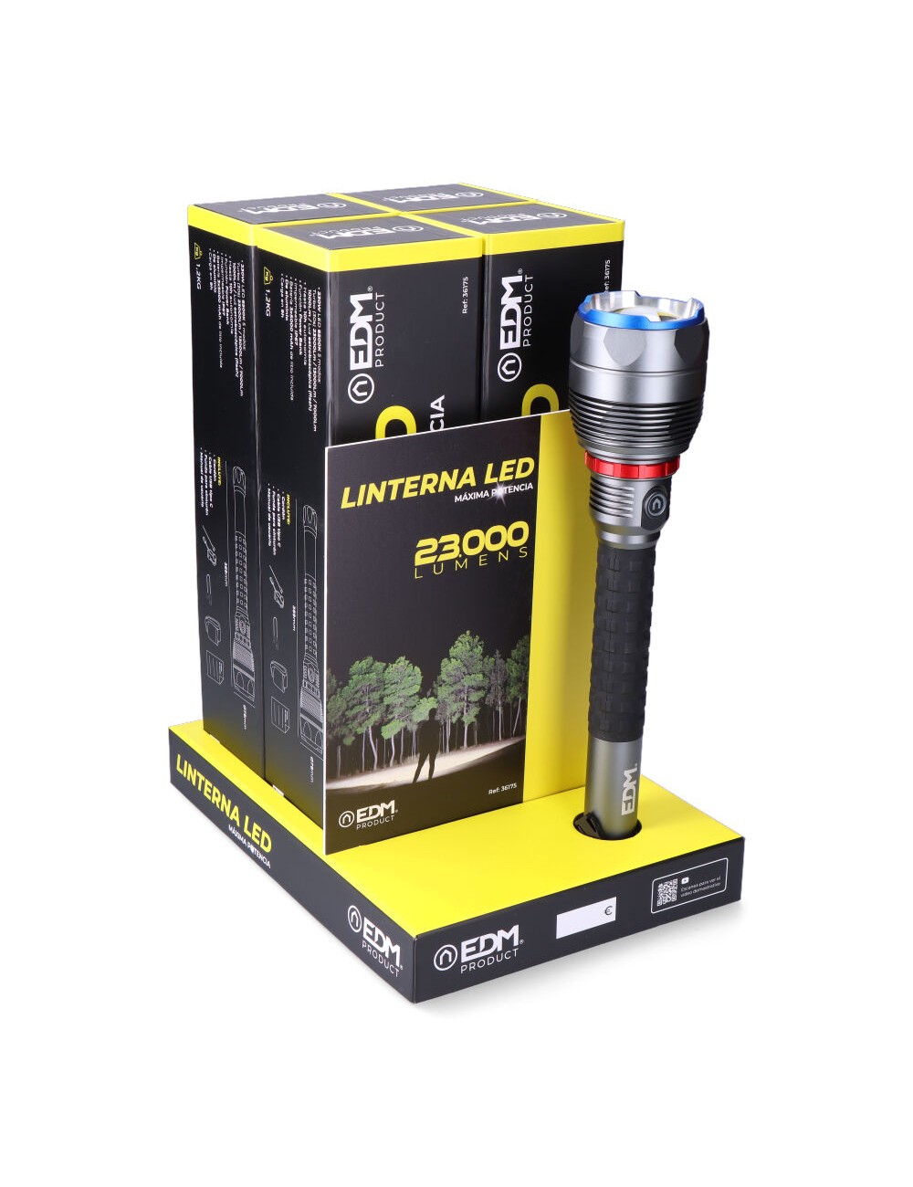 Linterna led de largo alcance 23000 lm