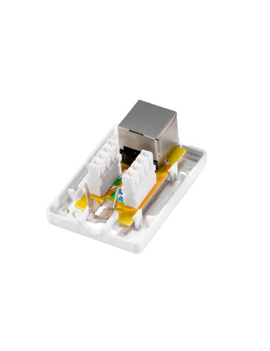 Caja de superficie 1 conector rj45 cat. 6a apantallado