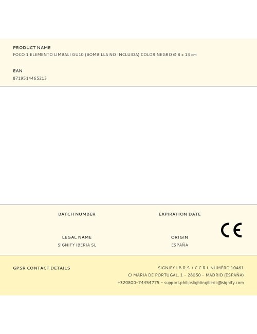 Foco 1 elemento limbali gu10 (bombilla no incluida) color negro ø 8 x 13 cm