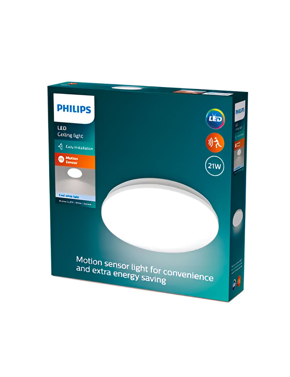 Plafón led circular con sensor acuna 21 w 4000 k 2900 lm 34,5 x 34,5 x 7,1 cm