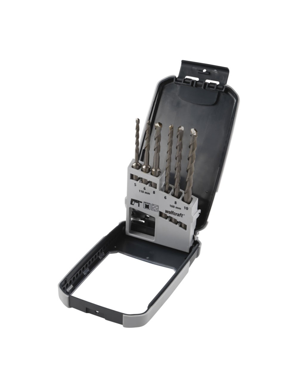 Broca sds-plus para hormigón filo de carburo de tungsteno, juego 6 piezas, ø5,00 - ø10 mm