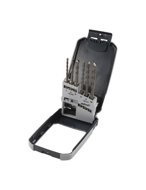 Broca sds-plus para hormigón filo de carburo de tungsteno, juego 6 piezas, ø5,00 - ø10 mm