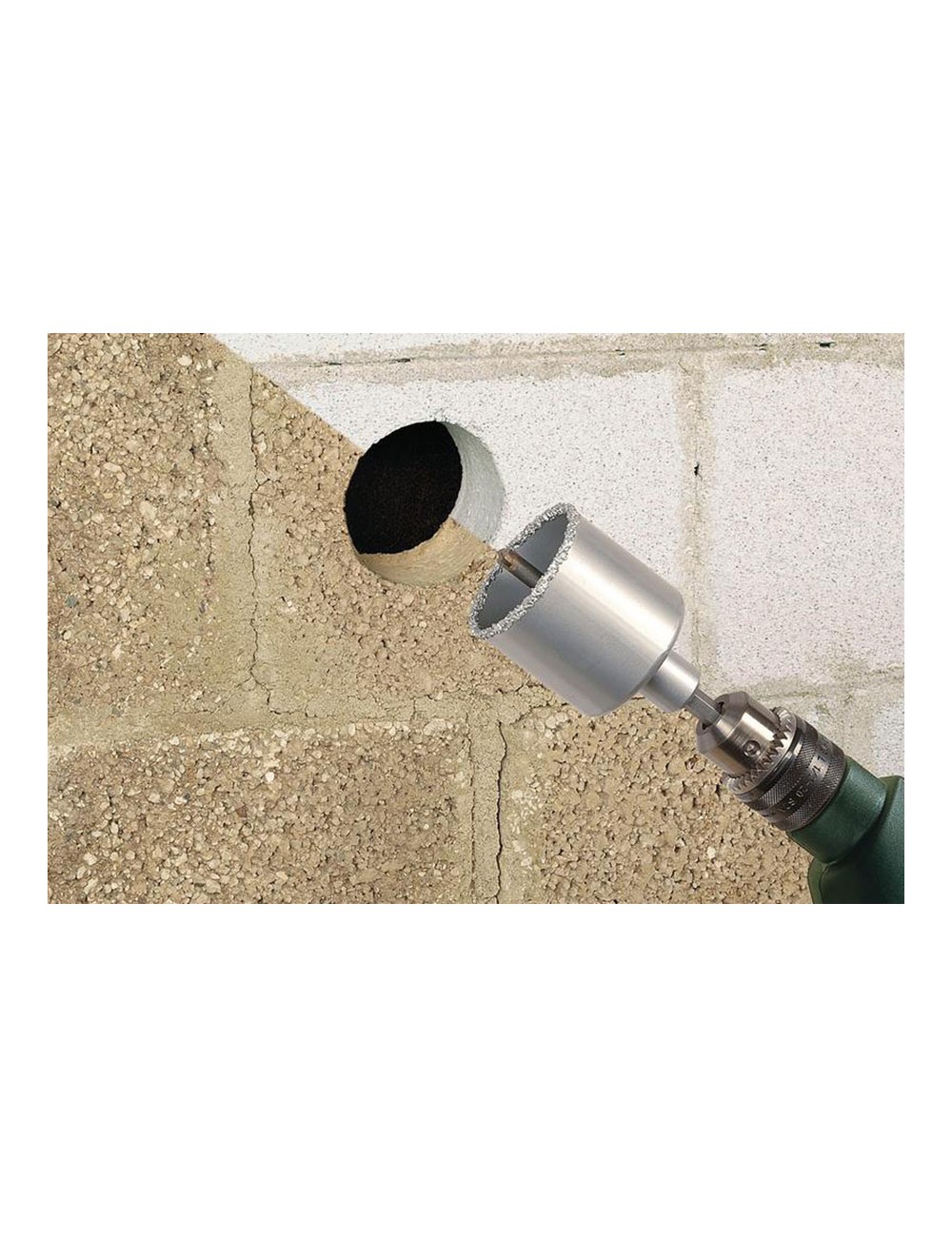 Corona de perforación recubierta de carburo de tungsteno, con adaptador, ø33 x 55 mm