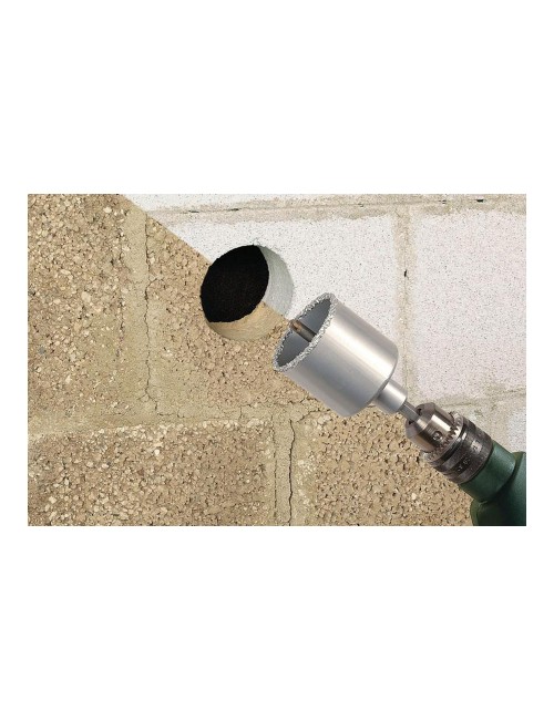 Corona de perforación recubierta de carburo de tungsteno, con adaptador, ø68 x 55 mm