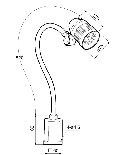 LAMPARA HALOGENA  WBL 3 - CABEZA ARTICULADA