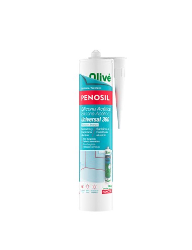 Silicona acética sanitaria universal 360 blanca 280 ml