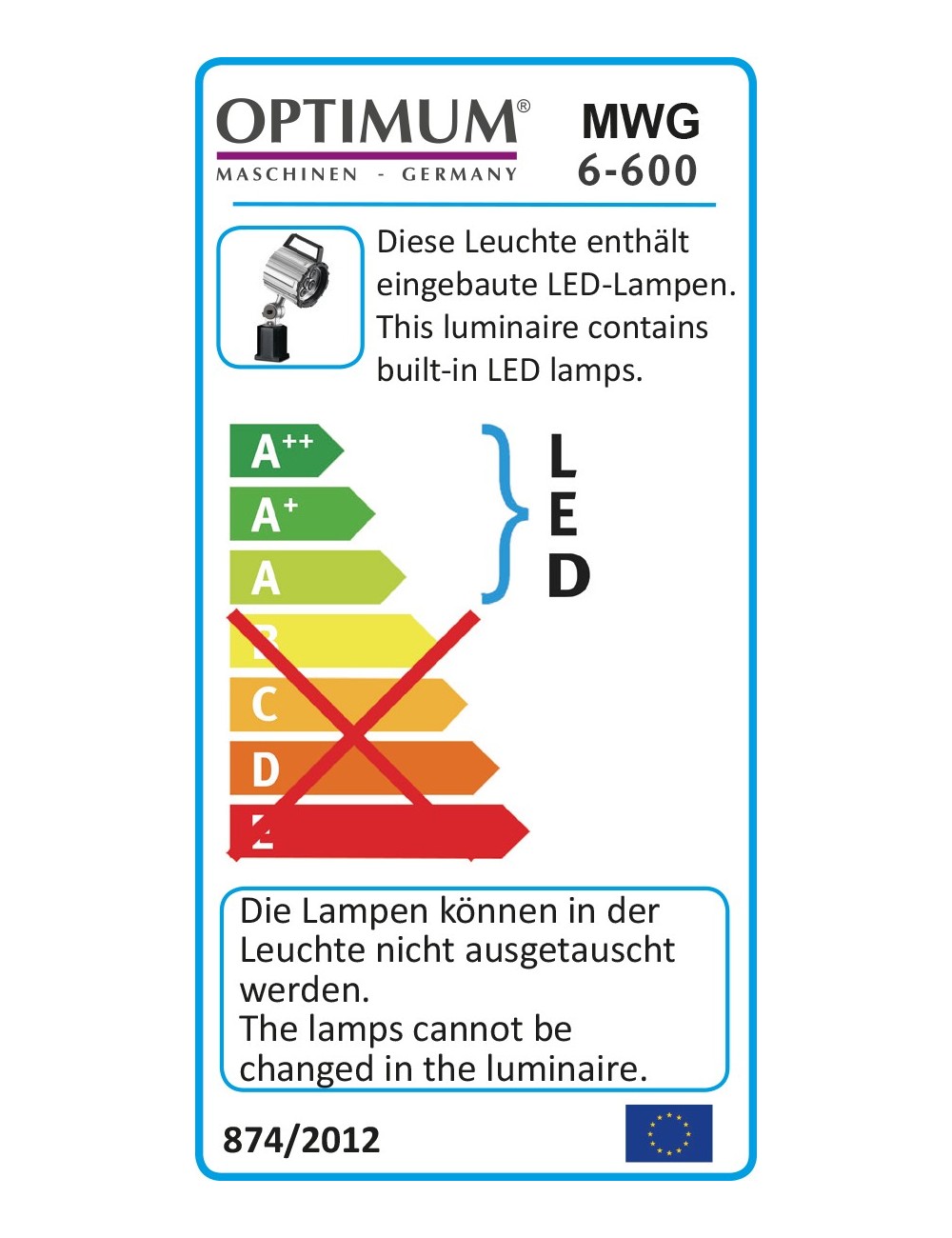 LAMPARA LED MWG 6-600 - 200+200