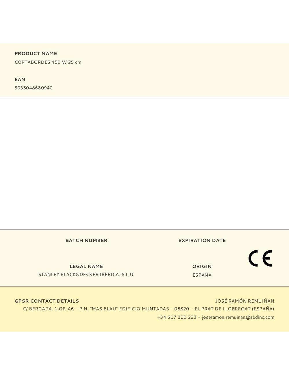 Cortabordes 450 w 25 cm