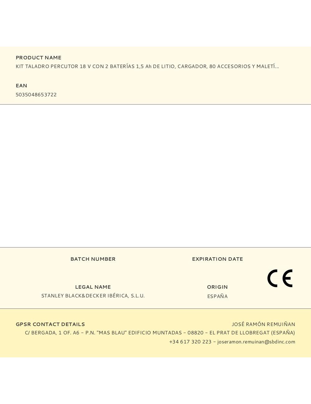 Kit taladro percutor 18 v con 2 baterías 1,5 ah de litio, cargador, 80 accesorios y maletín