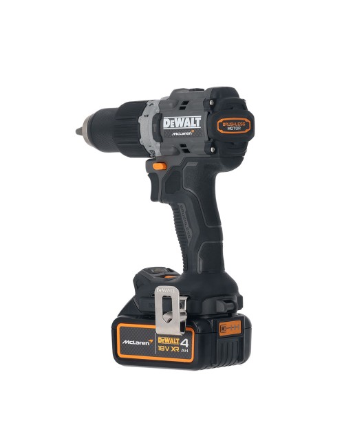 Taladro percutor mclaren sin escobillas xr 18 v 13 mm 90 nm con 2 baterías li-ion 4 ah y maletín tstak