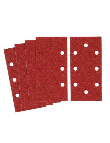 Hojas de lija perforadas de ajuste rápido 80 g, 93 x 190 mm, 5 uds