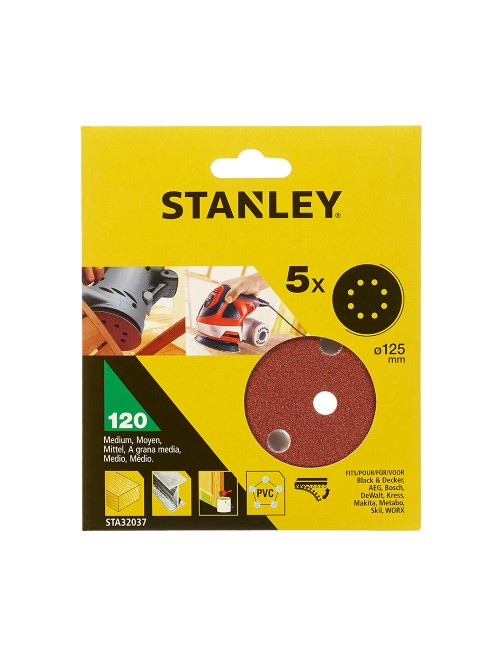 Discos lijadora autoadherente roto-orbital 120 g, ø125 mm, 5 uds