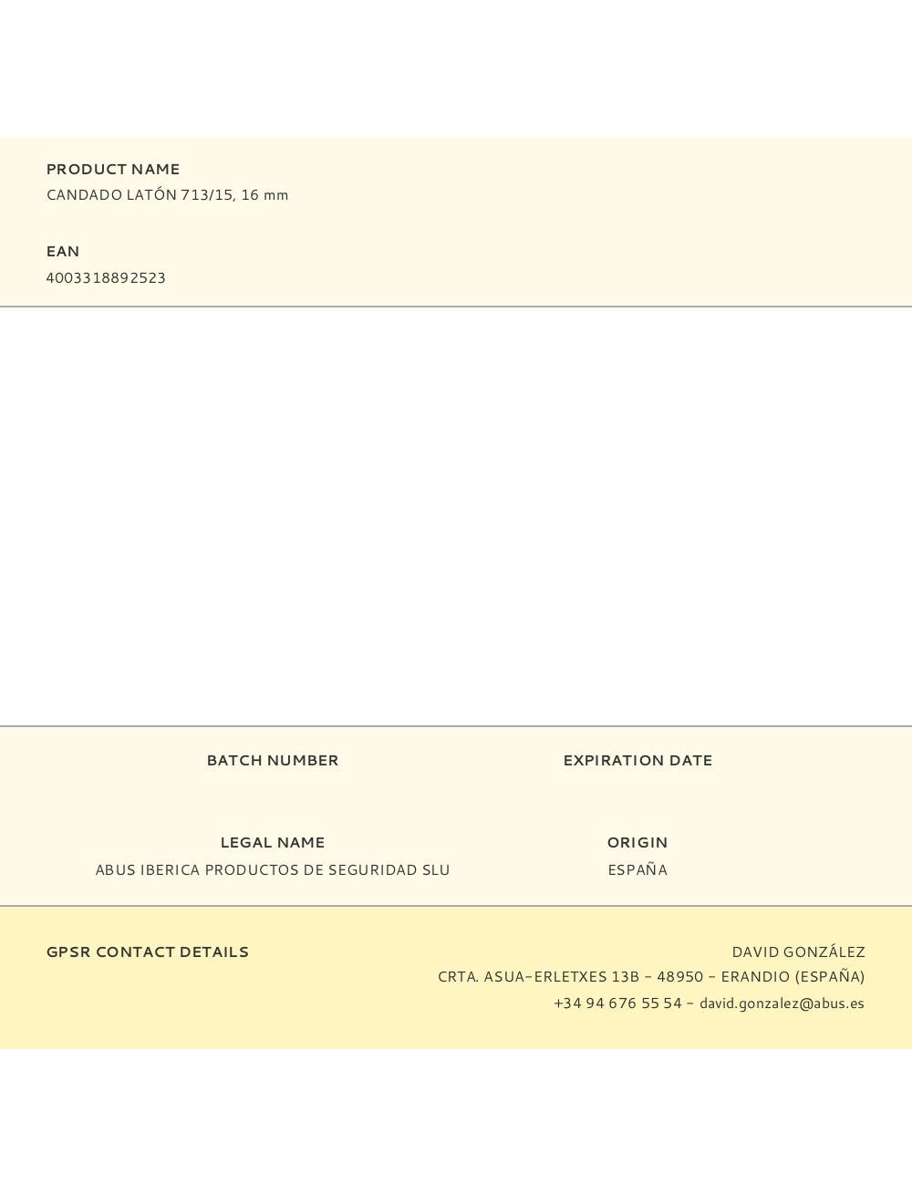 Candado latón 713/15, 16 mm