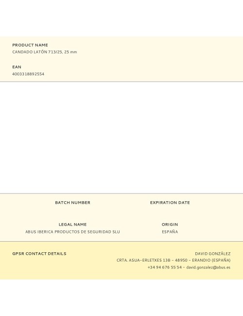 Candado latón 713/25, 25 mm