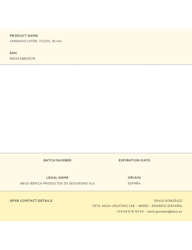 Candado latón 713/30, 30 mm