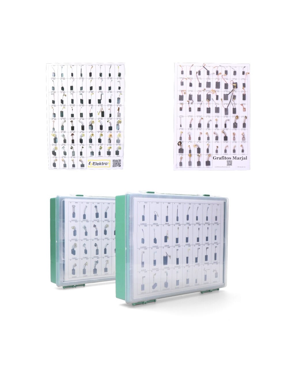 Expositor 60 escobillas de carbon mas vendidas (120 juegos)