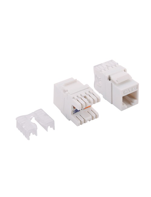 Conector hembra rj45 utp cat.6 keystone, punch-down 180°