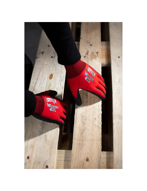 Guante nailon, palma recubierta nitrilo, t-07