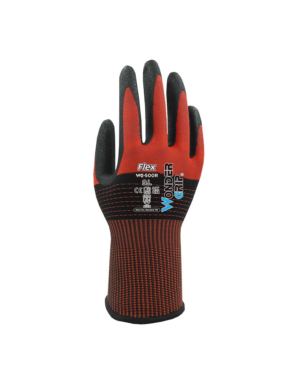 Guante nailon, palma recubierta nitrilo, t-09