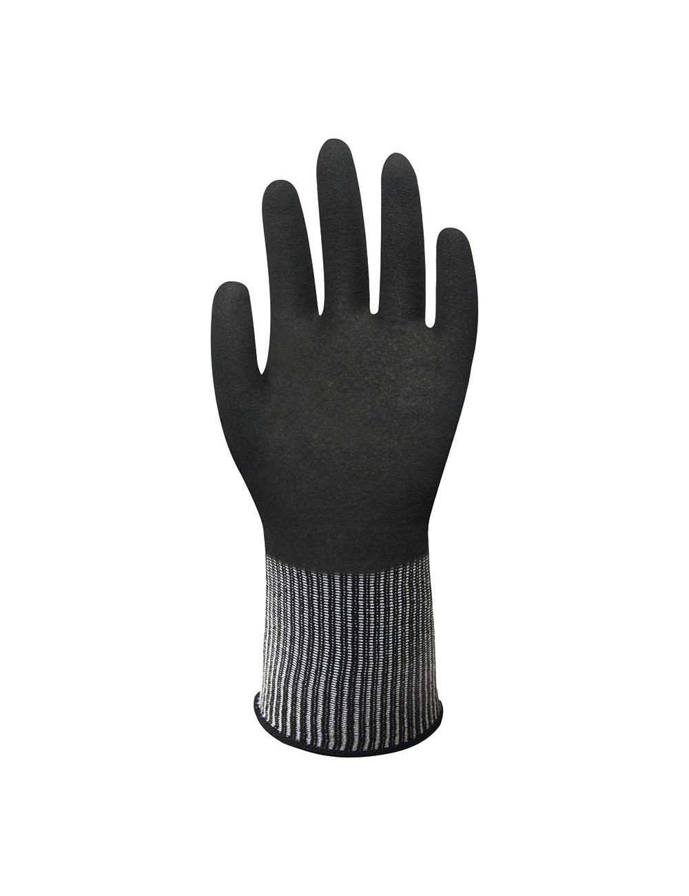 Guante nailon / spandex, palma doble recubrimiento nitrilo, t-10