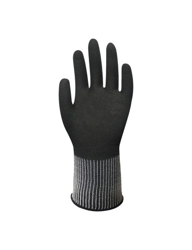 Guante nailon / spandex, palma doble recubrimiento nitrilo, t-11