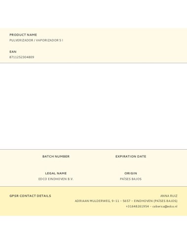 Pulverizador / vaporizador 5 l