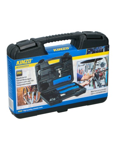 Kit para reparación y mantenimiento de bicicletas, 20 piezas