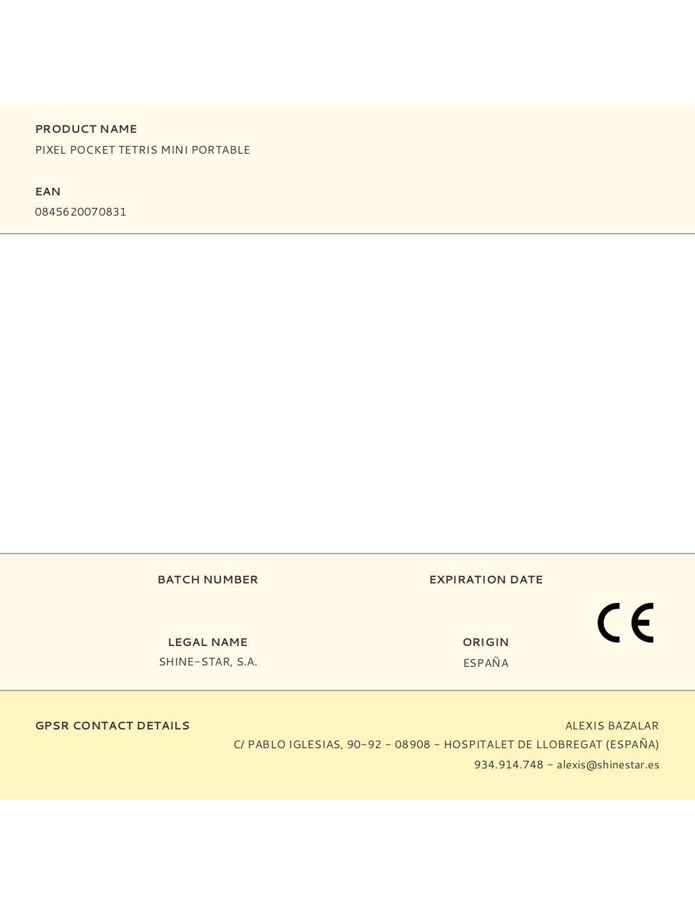 Pixel pocket tetris mini portable