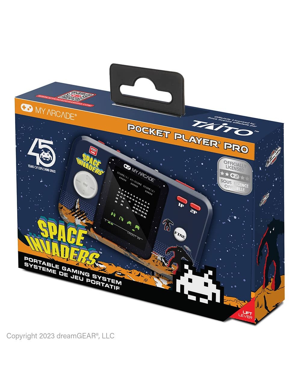 Pocket player space invaders portable