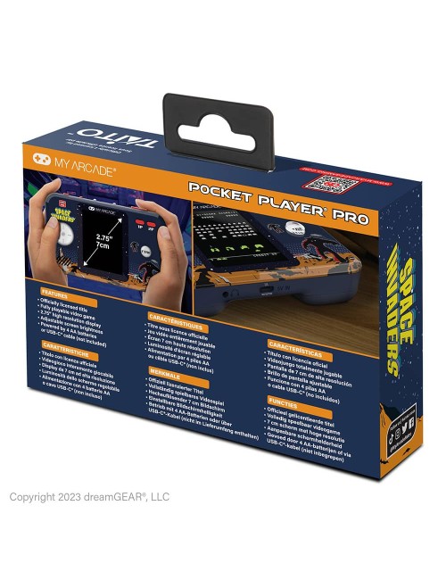 Pocket player space invaders portable