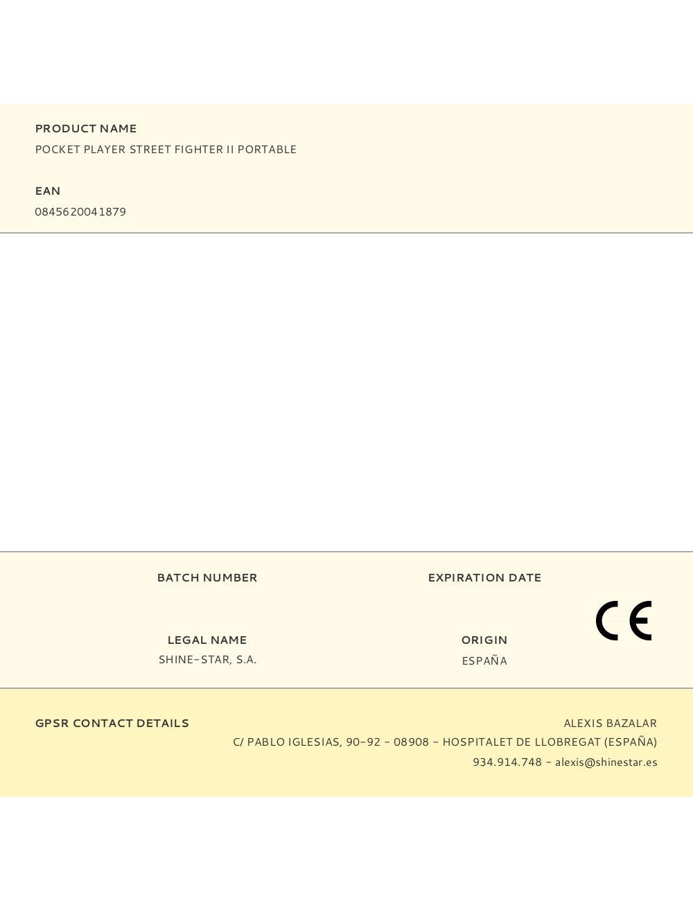 Pocket player street fighter ii portable