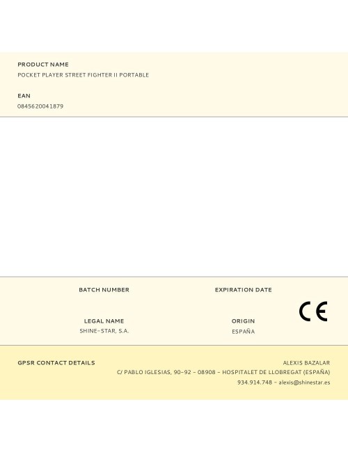 Pocket player street fighter ii portable