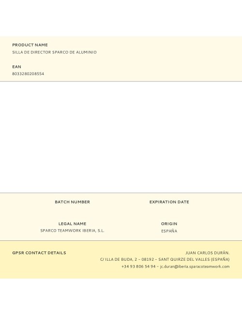 Silla de director sparco de aluminio