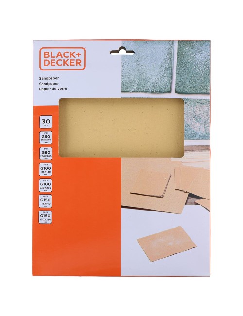 Papel de lija, 30 piezas