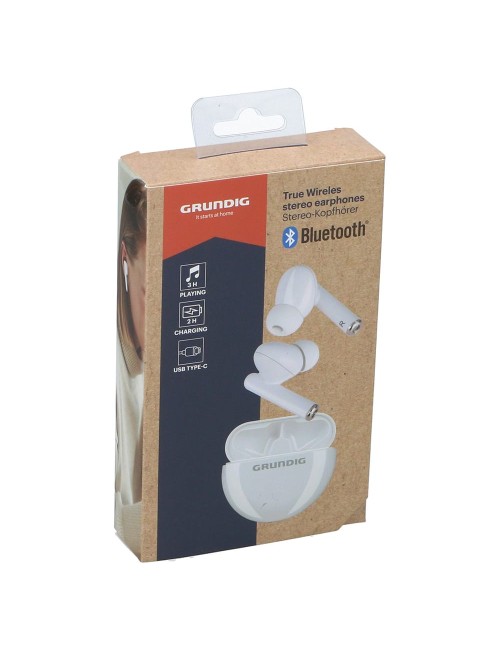 Auriculares inalámbricos earbuds bluetooth con estuche blanco