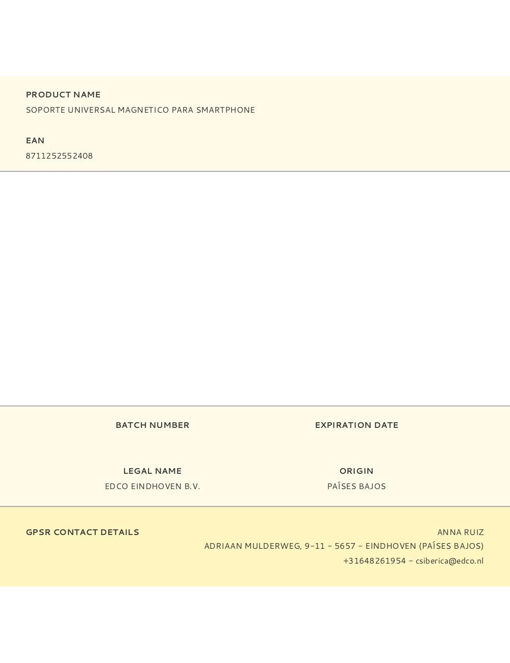 Soporte universal magnetico para smartphone