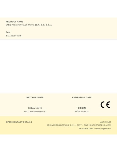 Lápiz para pantalla táctil 16,7 x 0.9 x 0.9 cm