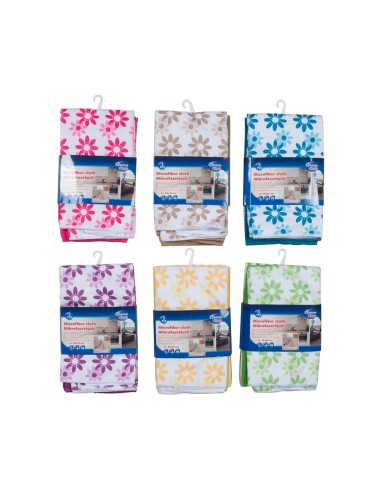 Bayeta microfibra 30 x 45 cm, 3 uds, colores surtidos