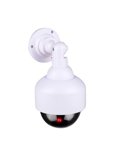 Cámara seguridad simulada tipo domo color blanco ø12 x 24 cm