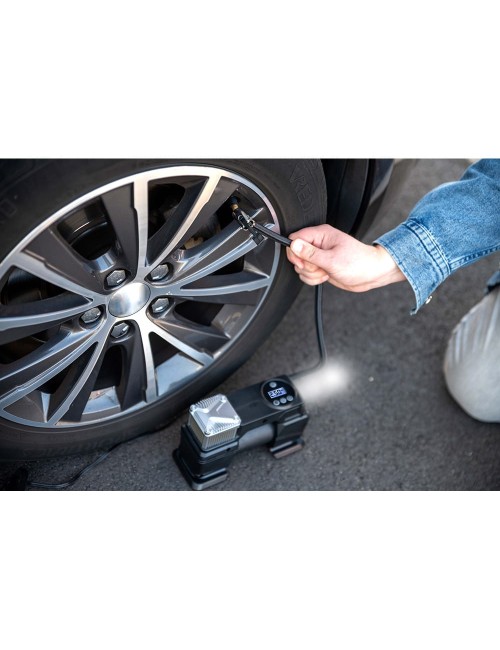 Compresor 12 v con pantalla digital, 20,5 x 8 x 13 cm