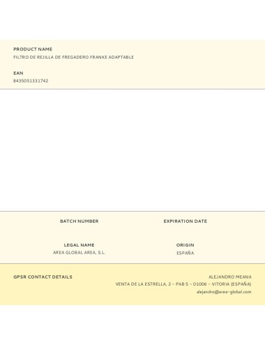 Filtro de rejilla de fregadero franke adaptable