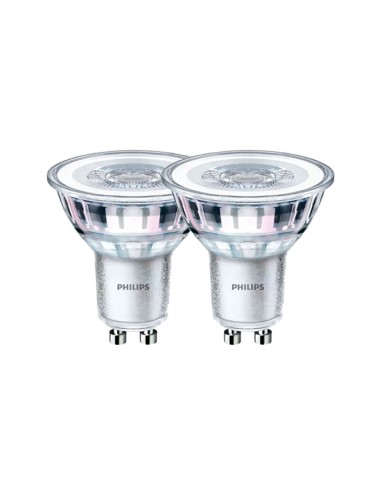 Bombilla gu10 led 4,6 w 355 lm 2700 k luz cálida, 2 uds