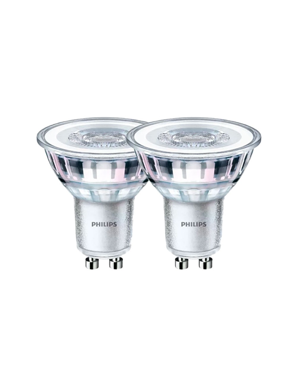 Bombilla gu10 led 4,6 w 355 lm 2700 k luz cálida, 2 uds