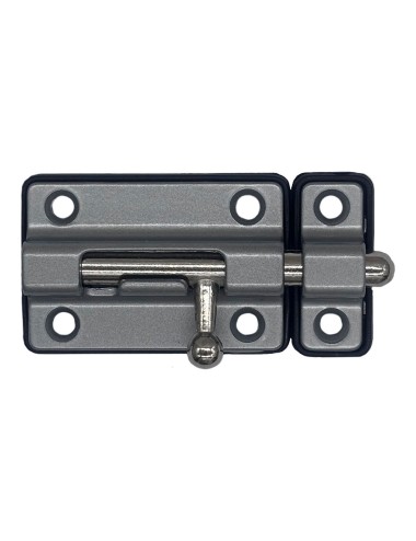 Pasador cerrojo base plástica 50 mm cromo mate